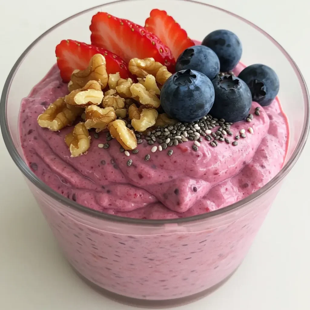 "Protein pudding recipe being served"